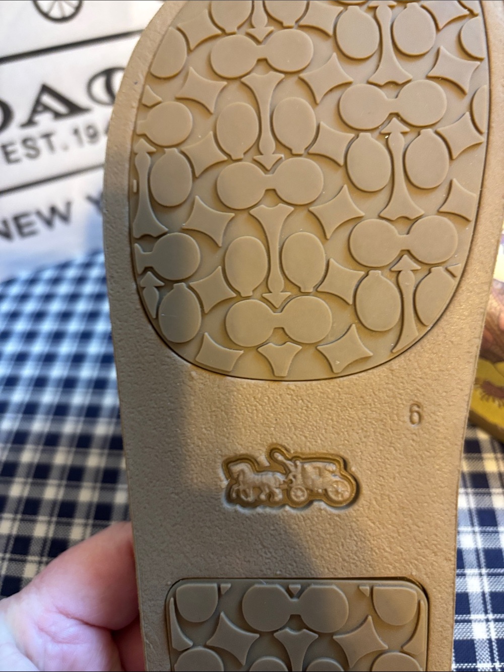 Coach Udele sport slide in Yellow and Brown Floral - Picture 3 of 8